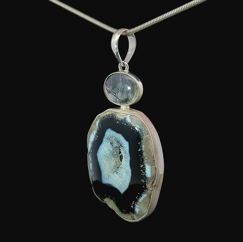 Aglaea - Agate and Rutilated Quartz