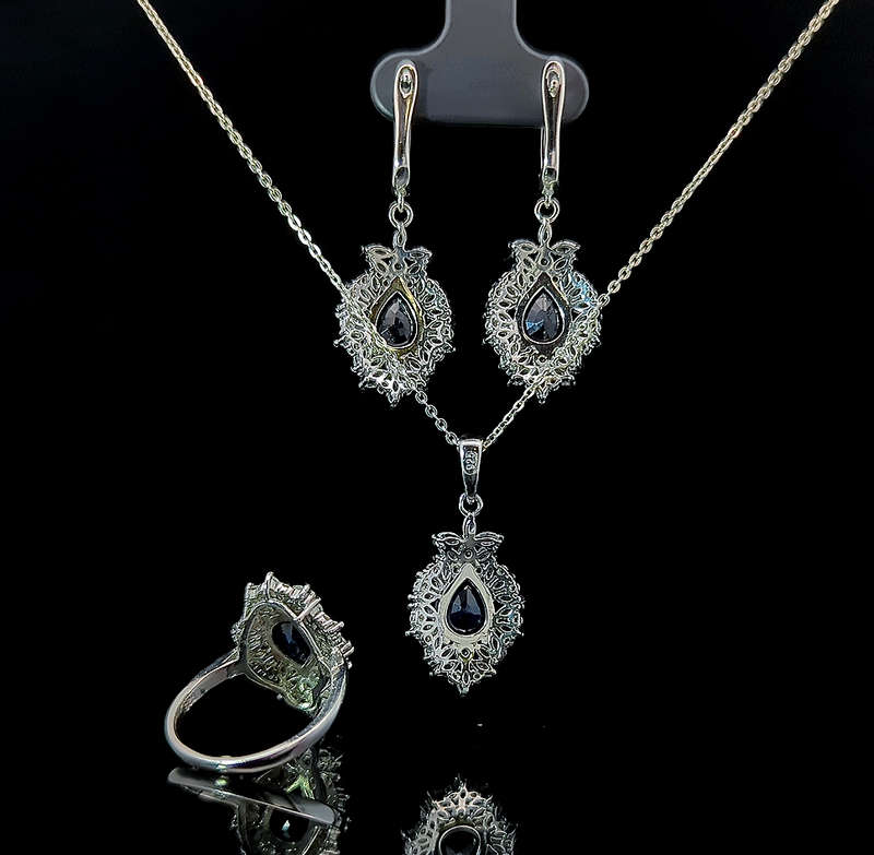 Starling - Blue Sapphire and White Sapphire
