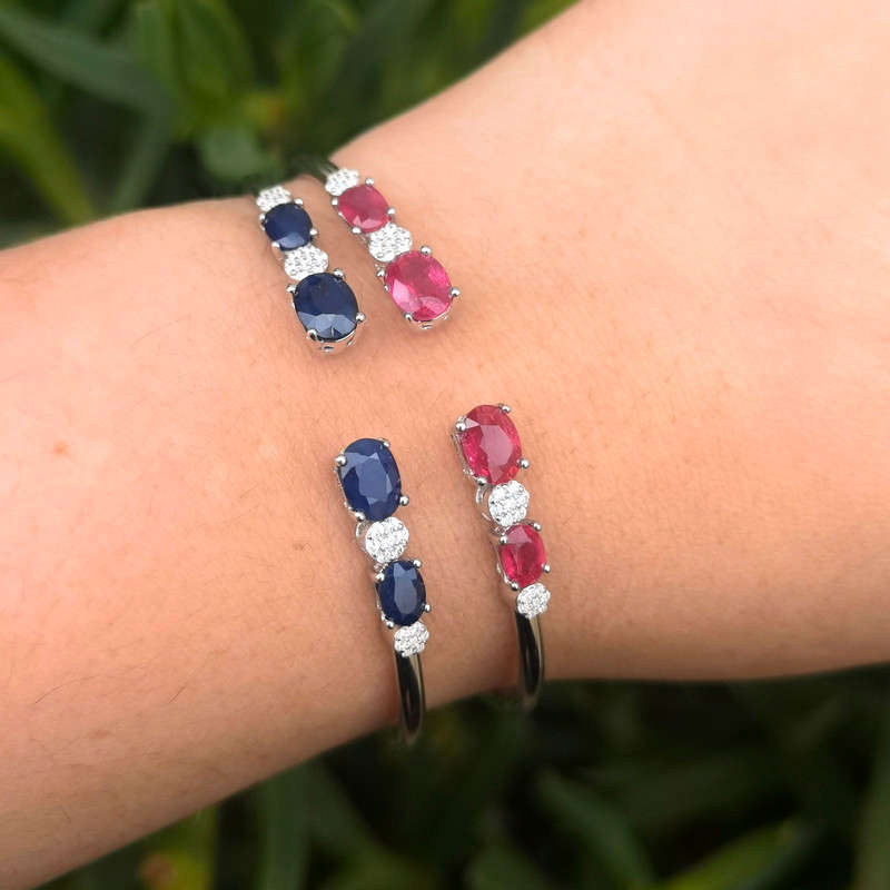 Lilibeth - Blue Sapphires and White Topaz