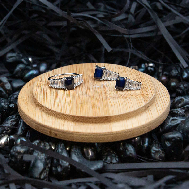 Valencia - Blue Sapphires and White Topaz