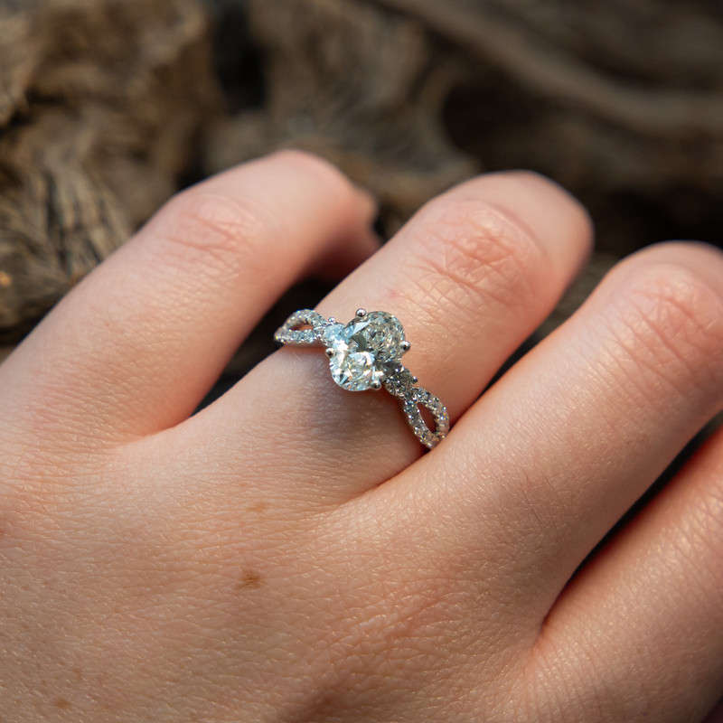 Brigitte - 10ct White Gold with 1.992ct Lab Diamonds