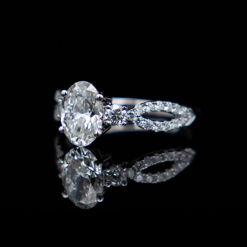 Brigitte - 10ct White Gold with 1.992ct Lab Diamonds