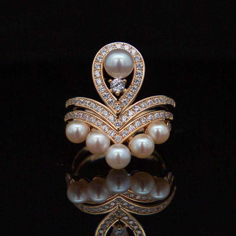 Ingrid Gold Set  - Pearls & CZ's