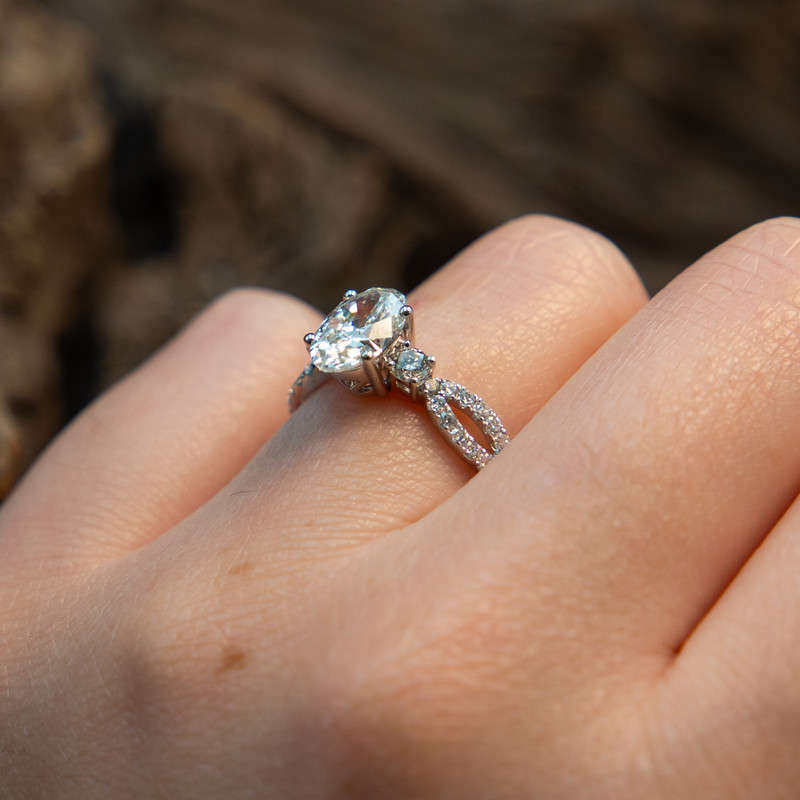 Brigitte - 10ct White Gold with 1.992ct Lab Diamonds