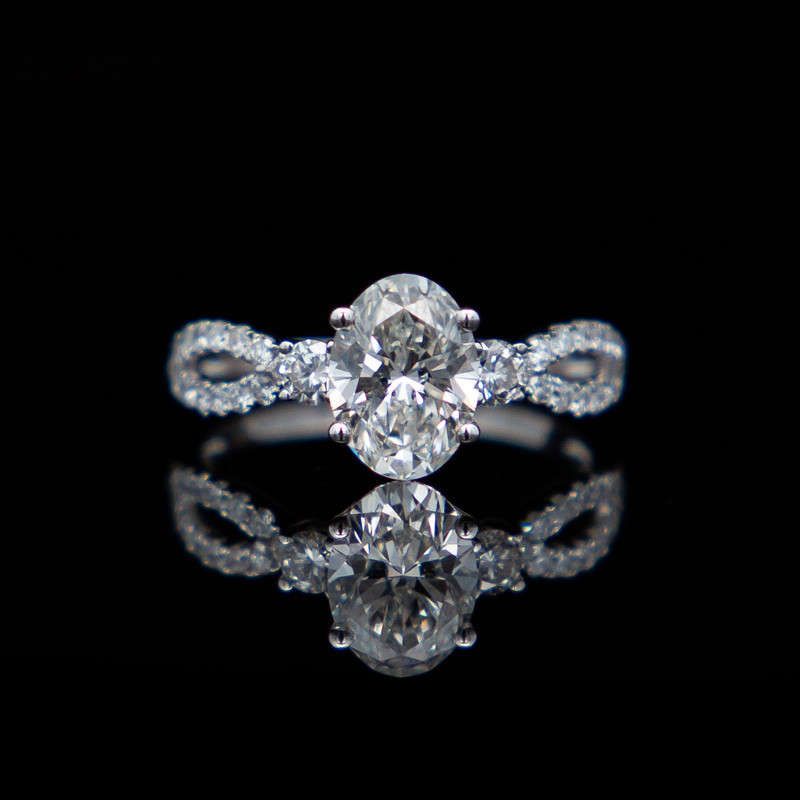 Brigitte - 10ct White Gold with 1.992ct Lab Diamonds