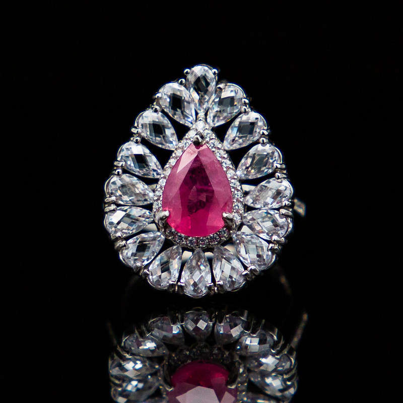 Konqee - Ruby & White Topaz