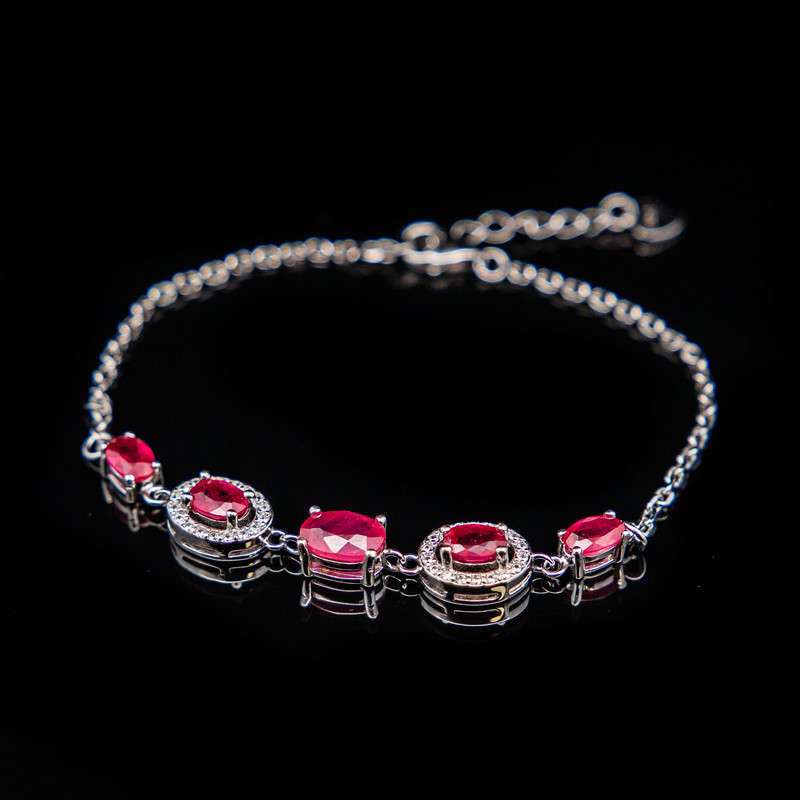 Clarabelle - Rubies and White Topaz