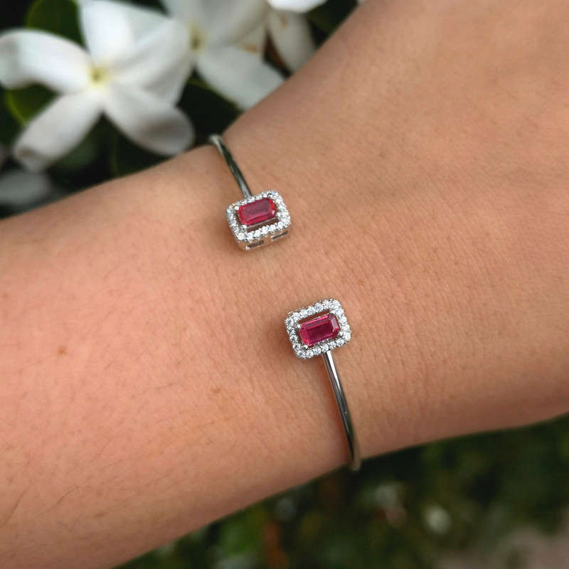 Ariana - Rubies and White Topaz