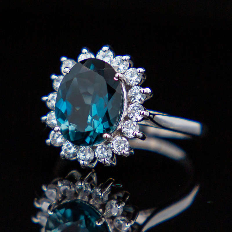 Amina - London Blue Topaz & Cz's