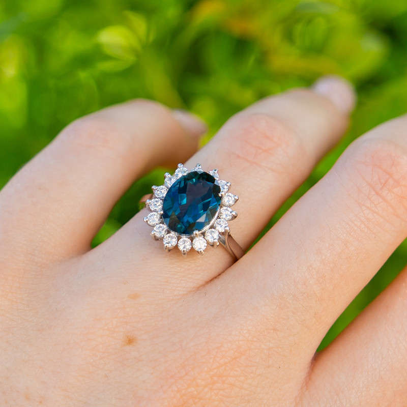 Amina - London Blue Topaz & Cz's