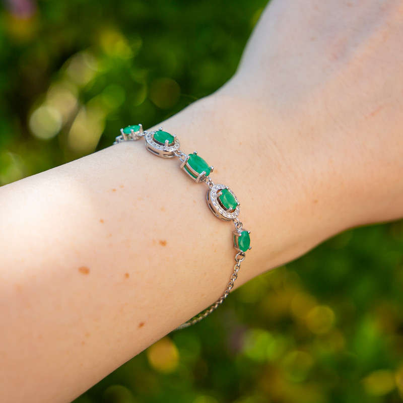 Clarabelle - Emerald and White Topaz