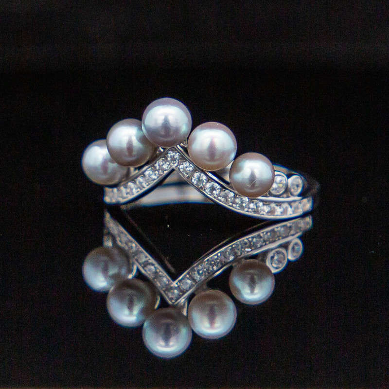 Ingrid Silver Set - Pearls & CZ's