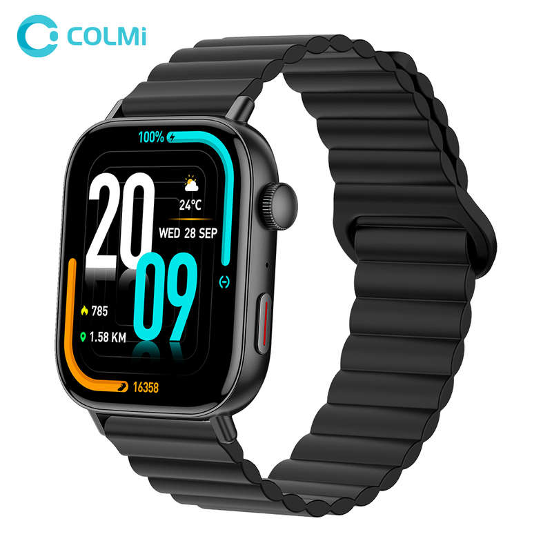 C8 MAX Smartwatch with 1.93-inch Display & Magnetic Silicone Strap | C8Max-MSB