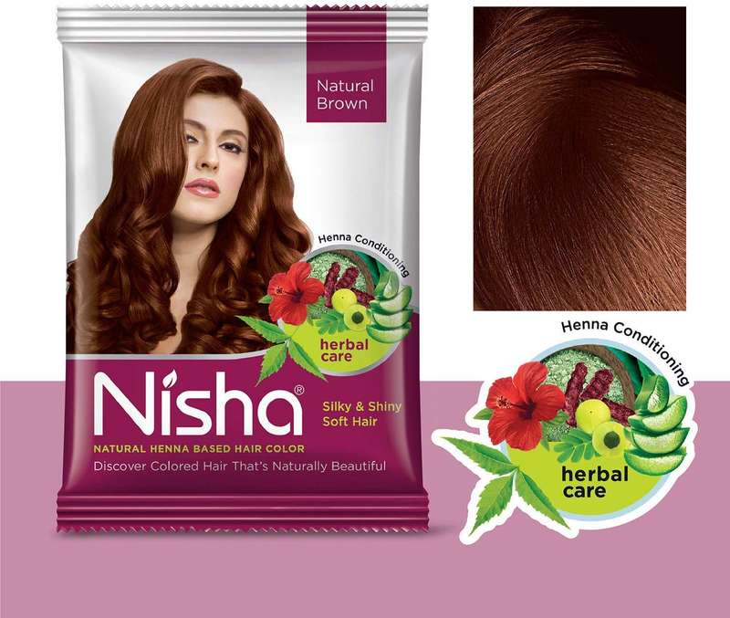 Nisha Henna Based Natural Hair Color - Brown