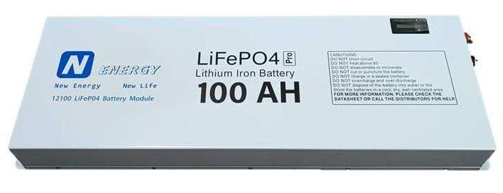 N Energy 12v 100ah 1.28kwh Wall Mount Lithium Ion Battery