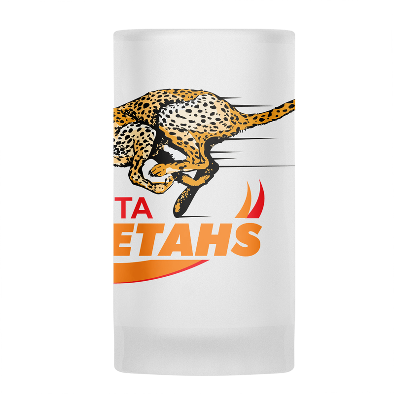 CHEETAHS Rugby Frosted Glass Beer Mug