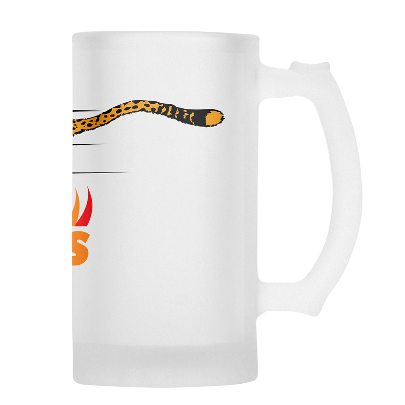 CHEETAHS Rugby Frosted Glass Beer Mug