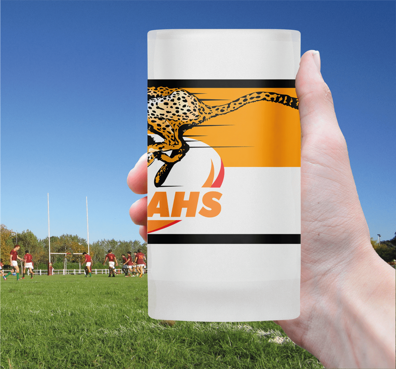 CHEETAHS Rugby Frosted Glass Beer Mug - JERSEY