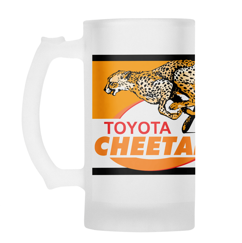 CHEETAHS Rugby Frosted Glass Beer Mug - JERSEY