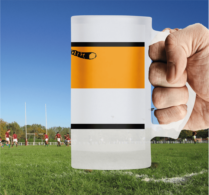 CHEETAHS Rugby Frosted Glass Beer Mug - JERSEY