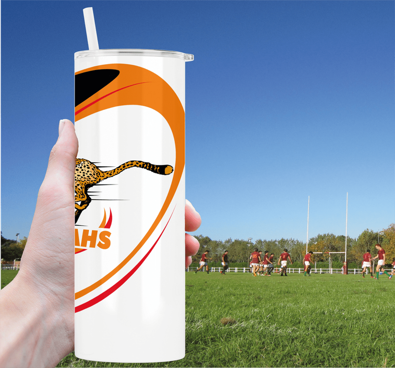 CHEETAHS Rugby Skinny Tumbler / Travel Mug 20 ozs