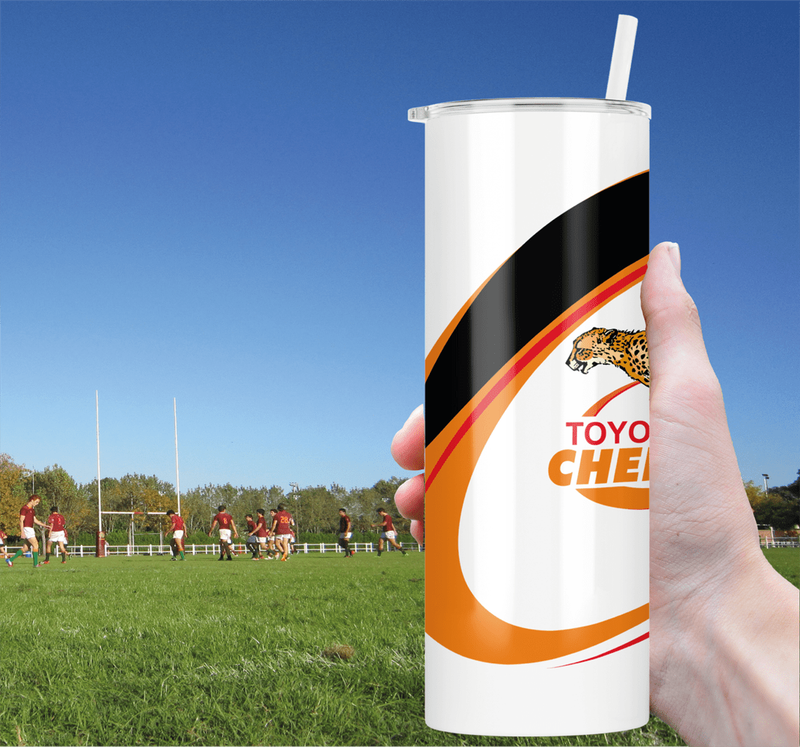 CHEETAHS Rugby Skinny Tumbler / Travel Mug 20 ozs