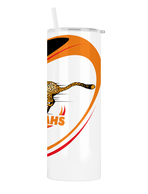 CHEETAHS Rugby Skinny Tumbler / Travel Mug 20 ozs