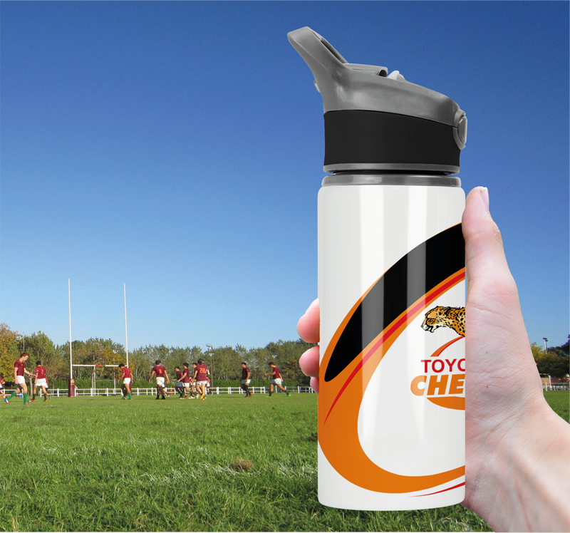 CHEETAHS Rugby Flip Top Spout Sports Water Bottle