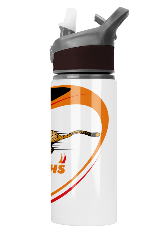 CHEETAHS Rugby Flip Top Spout Sports Water Bottle