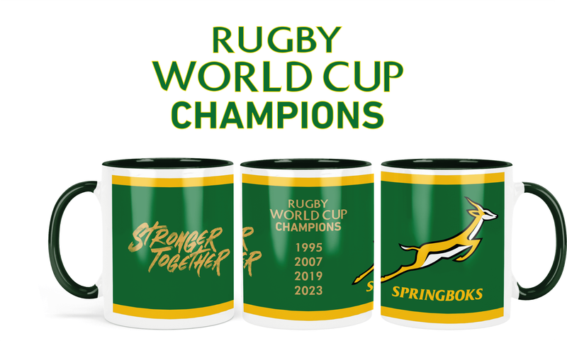 SPRINGBOKS Rugby RWC CHAMPIONS Coffee Mug