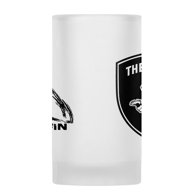 The SHARKS Rugby FEAR THE FIN Frosted Glass Beer Mug