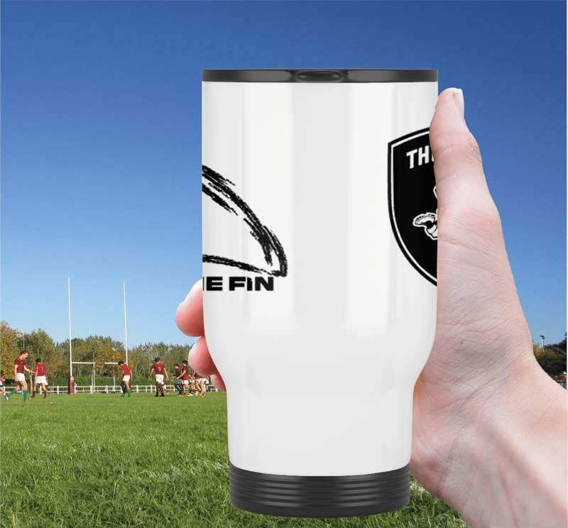 The SHARKS Rugby FEAR THE FIN Travel Mug
