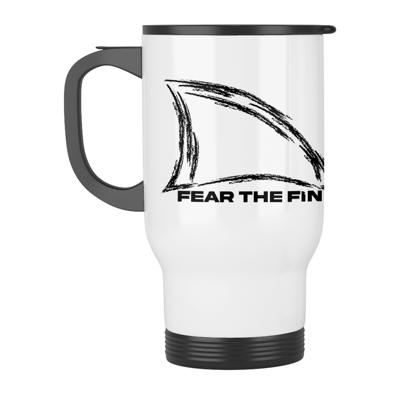 The SHARKS Rugby FEAR THE FIN Travel Mug