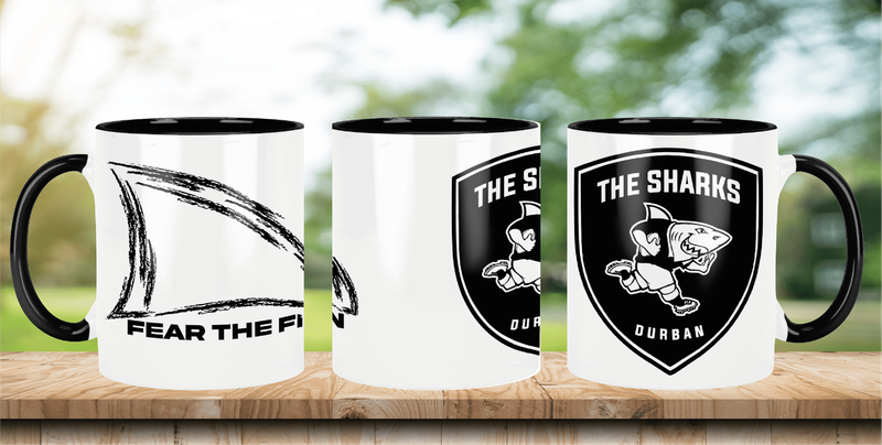 The SHARKS Rugby FEAR THE FIN Coffee Mug