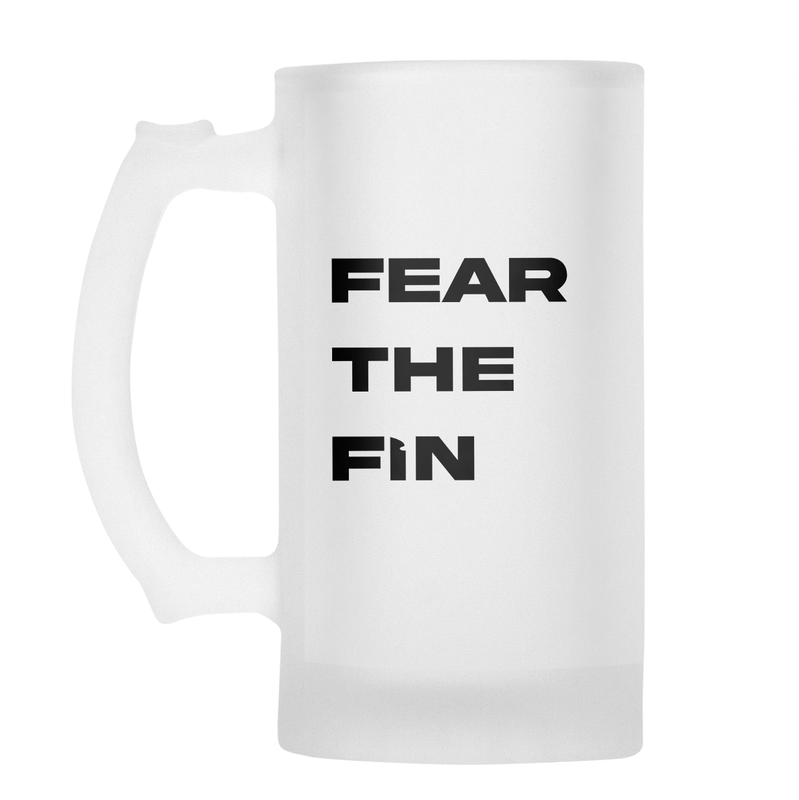 The SHARKS Rugby Frosted Glass Beer Mug