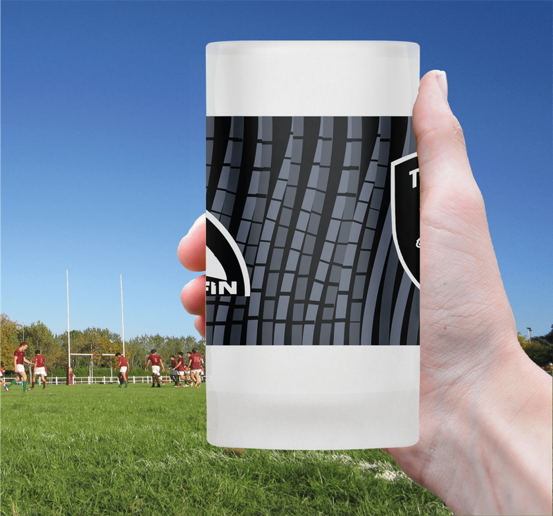 The SHARKS Rugby Travel Jersey Frosted Glass Beer Mug