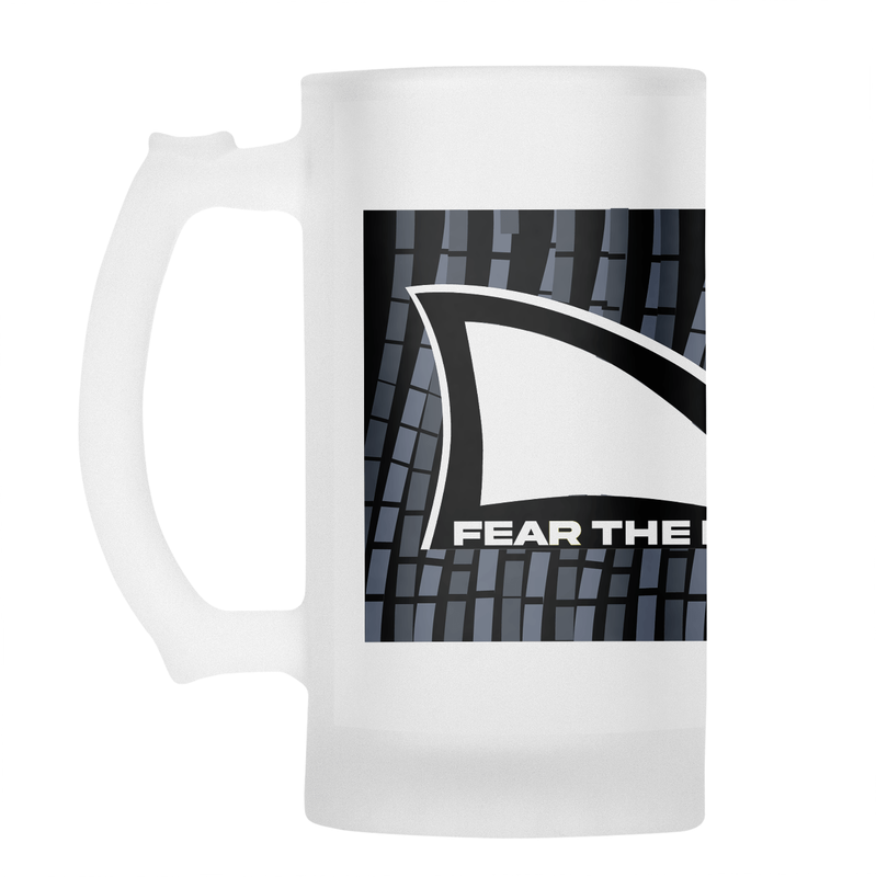 The SHARKS Rugby Travel Jersey Frosted Glass Beer Mug