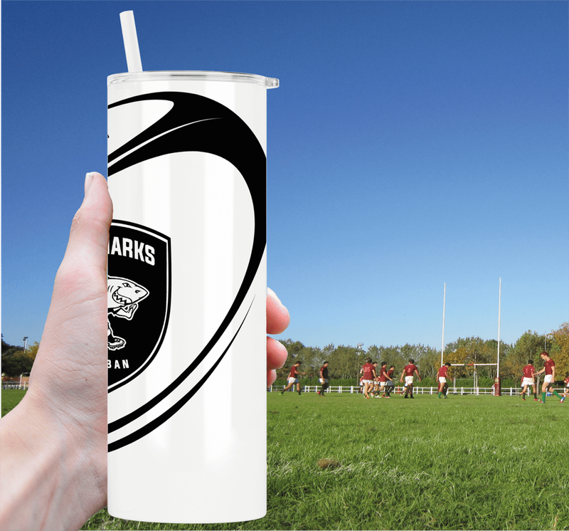 The SHARKS Rugby Skinny Tumbler 20 ozs