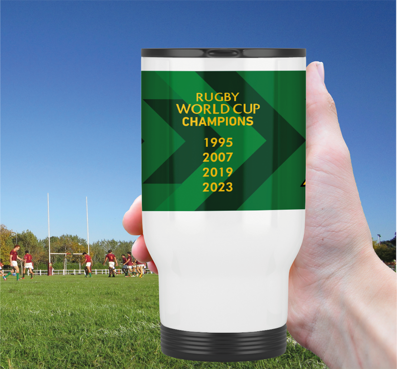 SPRINGBOKS Rugby Travel Mug - RWC GREEN Jersey