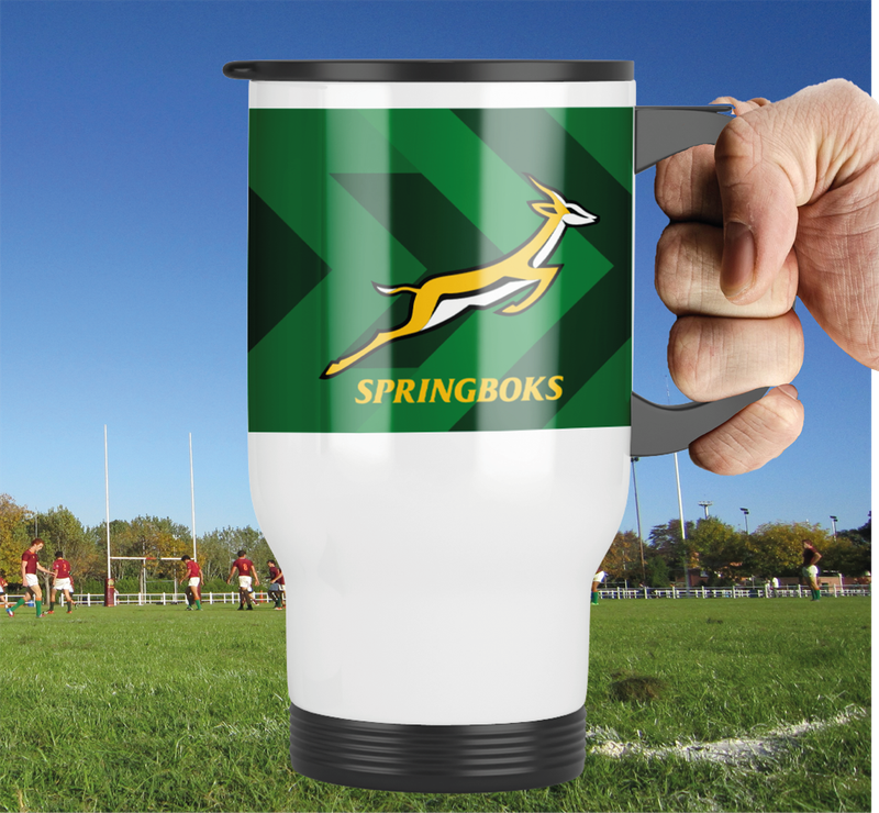 SPRINGBOKS Rugby Travel Mug - RWC GREEN Jersey