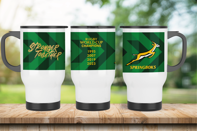 SPRINGBOKS Rugby Travel Mug - RWC GREEN Jersey