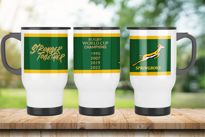 SPRINGBOKS Rugby RWC CHAMPIONS Travel Mug
