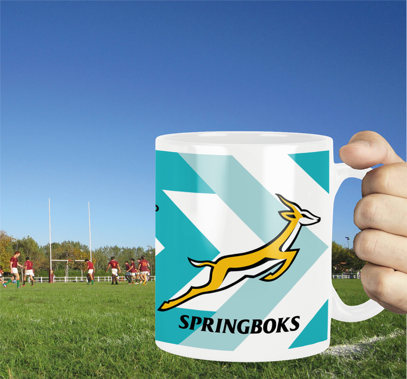 SPRINGBOKS Rugby White Coffee Mug - RWC White Jersey