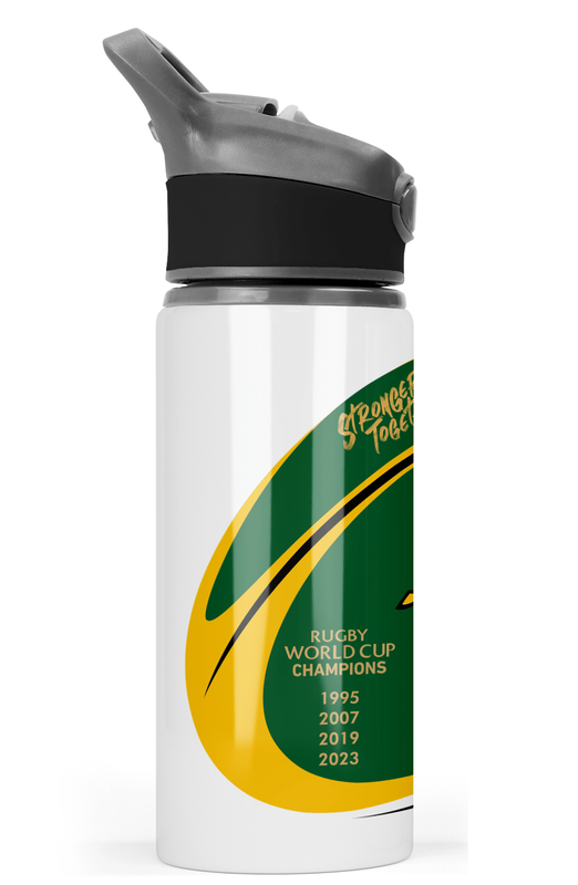 SPRINGBOKS Rugby RWC CHAMPIONS Flip Top Spout Sports Water Bottle