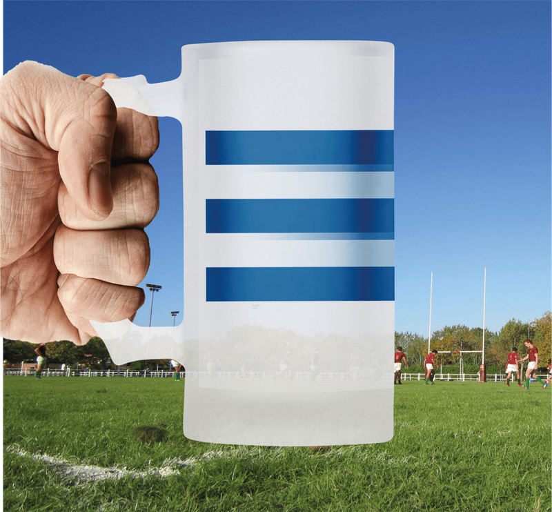 STORMERS Rugby Frosted Glass Beer Mug