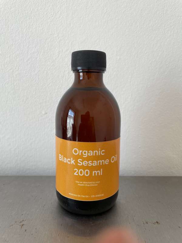 ORGANIC BLACK SESAME OIL ( 2 x 200 ml) FOR DE-STRESS MASSAGE | HAIR GROWTH