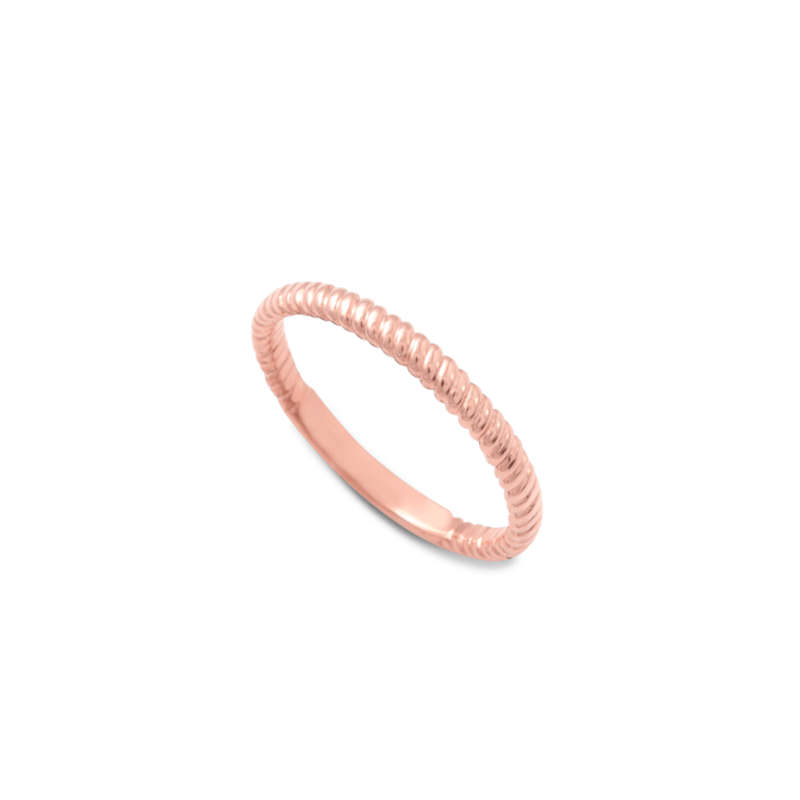 TWIST ETERNITY RING - Rose-gold