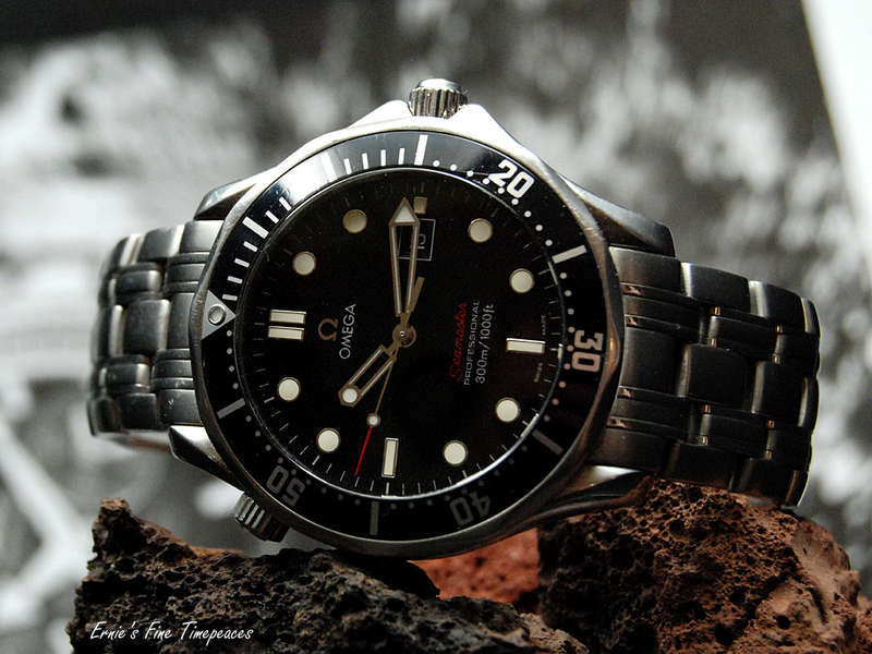 Omega Seamaster 300 m Professional Black Wave Dial Men`s Watch