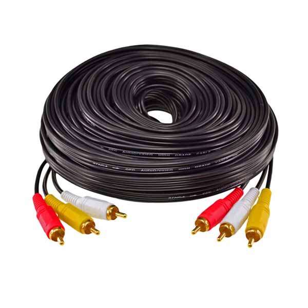 3 RCA Male to 3 RCA Male AV Cable : 15m