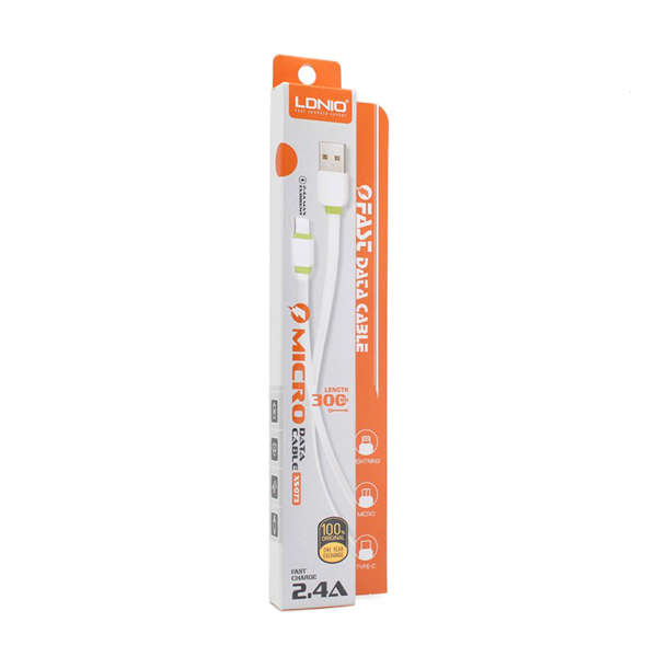 LDNIO 2.4A Fast MICRO USB Short Cable : 30cm